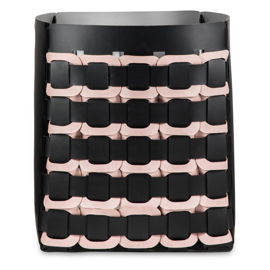 Корзина ADJ Geometria Quadratto 35х35 см, кожа натуральная, черная, п/к