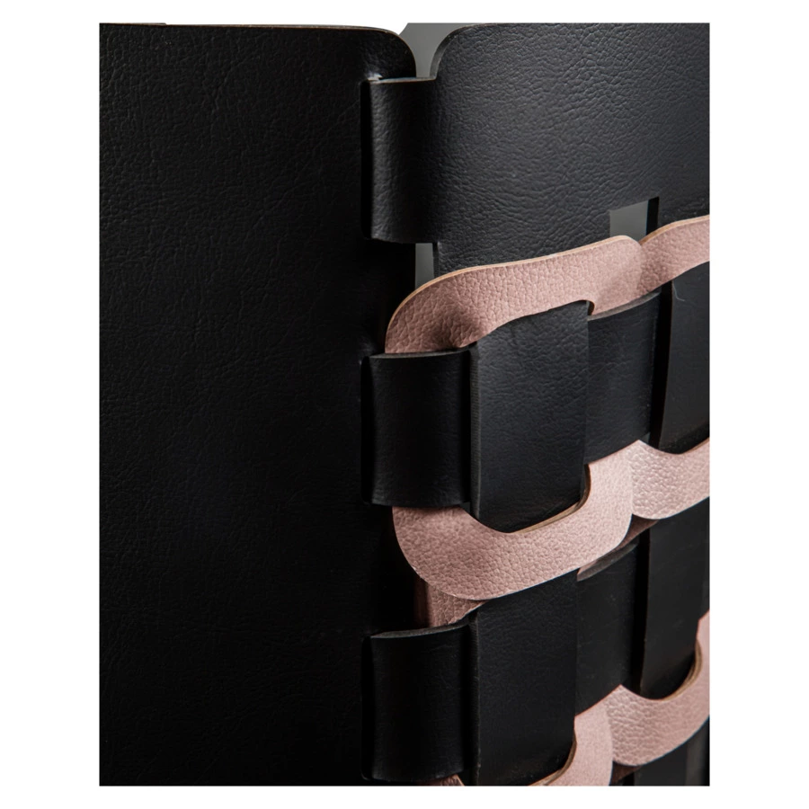 Корзина ADJ Geometria Quadratto 35х35 см, кожа натуральная, черная, п/к