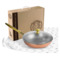 Сковорода с крышкой с лужением Кольчугинский мельхиор 25 см, медь