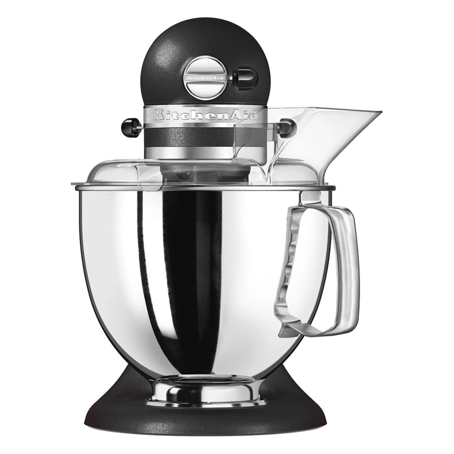 Миксер планетарный KitchenAid Artisan 4,8 л, 4 насадки, экран, 2 чаши, 5KSM175PSEBK, черный чугун