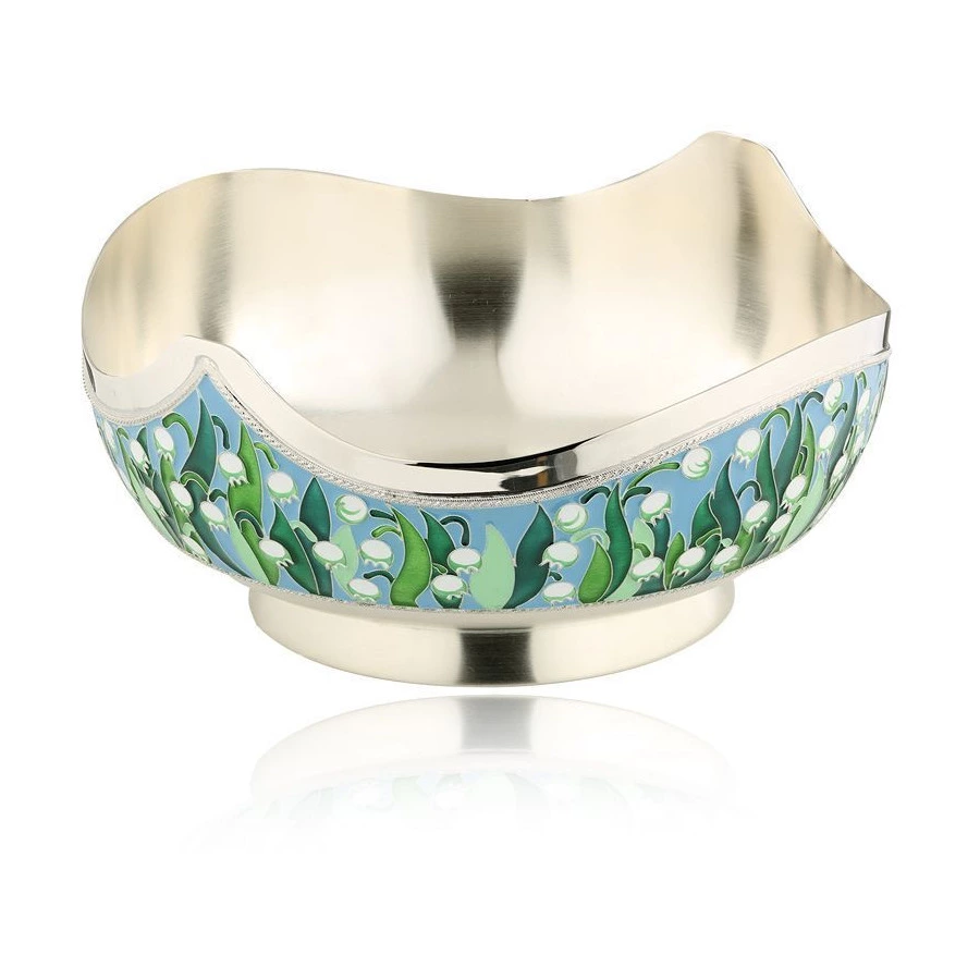 Ваза Русские самоцветы 597 г, серебро 925