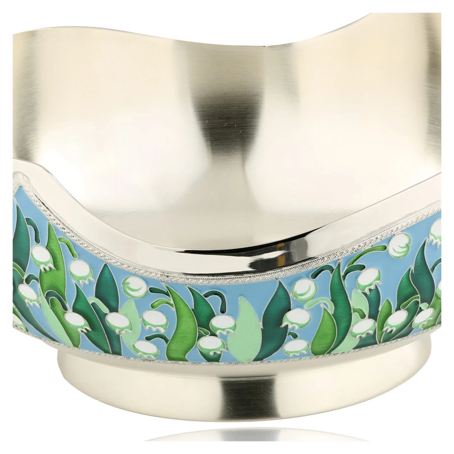 Ваза Русские самоцветы 597 г, серебро 925