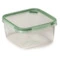Контейнер квадратный SNIPS 1,4 л, 18х18х8,5 см, для СВЧ и заморозки, пластик, зеленый