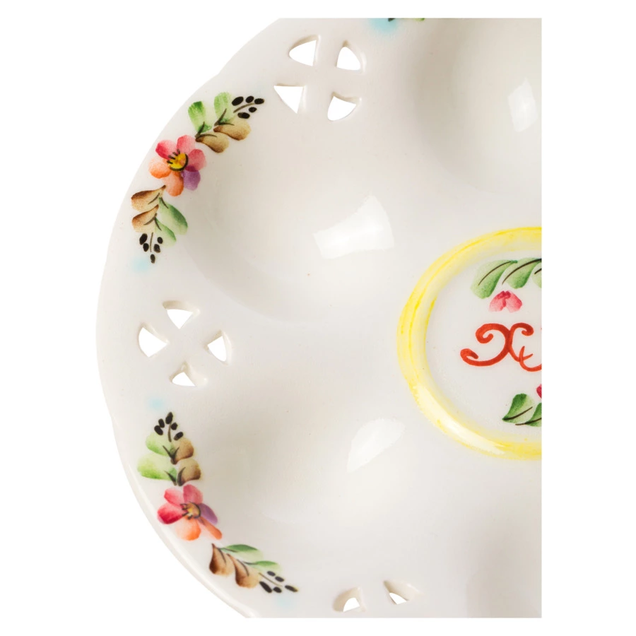 Тарелка для яиц Семикаракорская керамика Пасхальная радость 17 см, фаянс