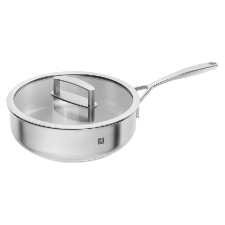 Сковорода глубокая с крышкой Zwilling Vitality 24 см, сталь нержавеющая, п/к