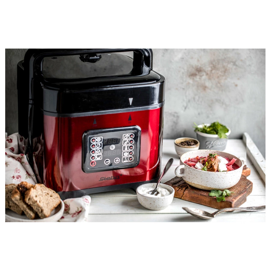 Мультиварка-скороварка-медленноварка STEBA DD 2 BASIC RED, красная