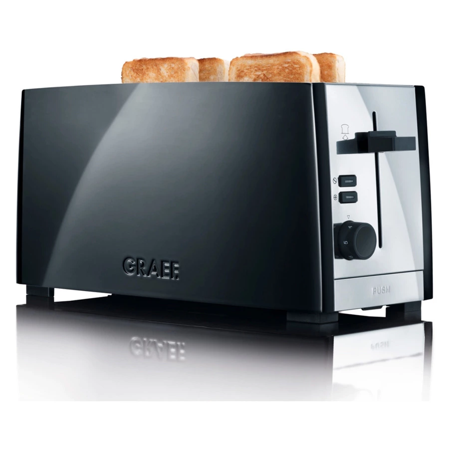 Тостер Graef TO 102, сталь нержавеющая, черный