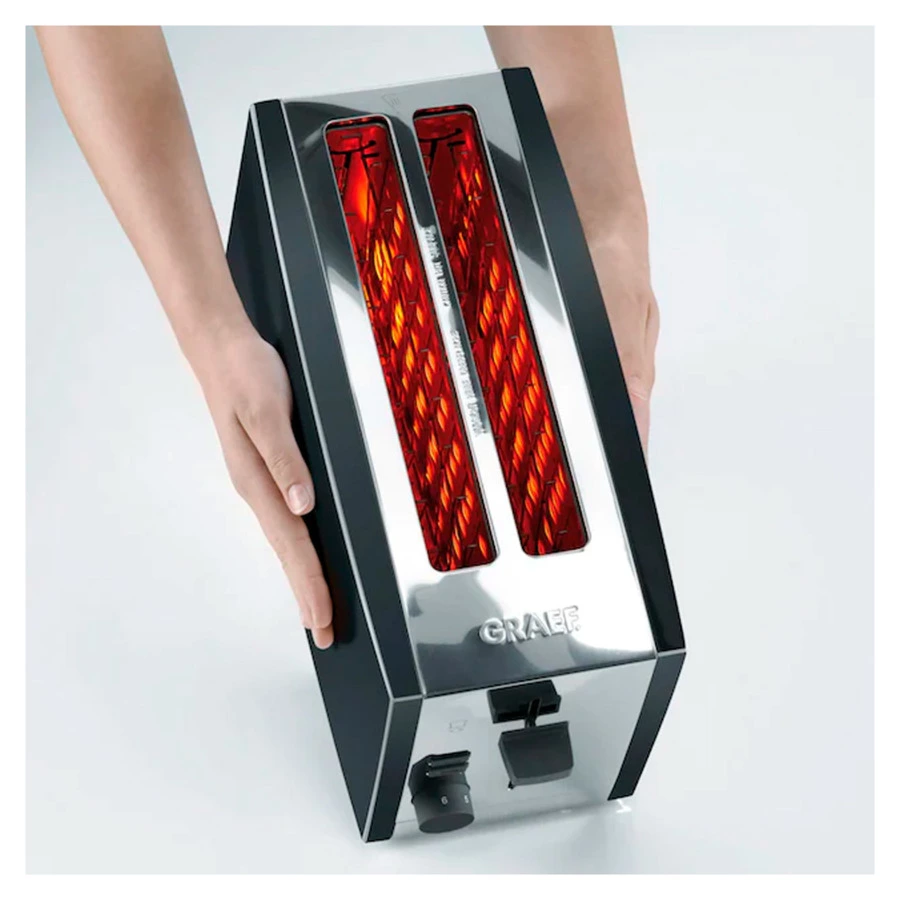 Тостер Graef TO 102, сталь нержавеющая, черный