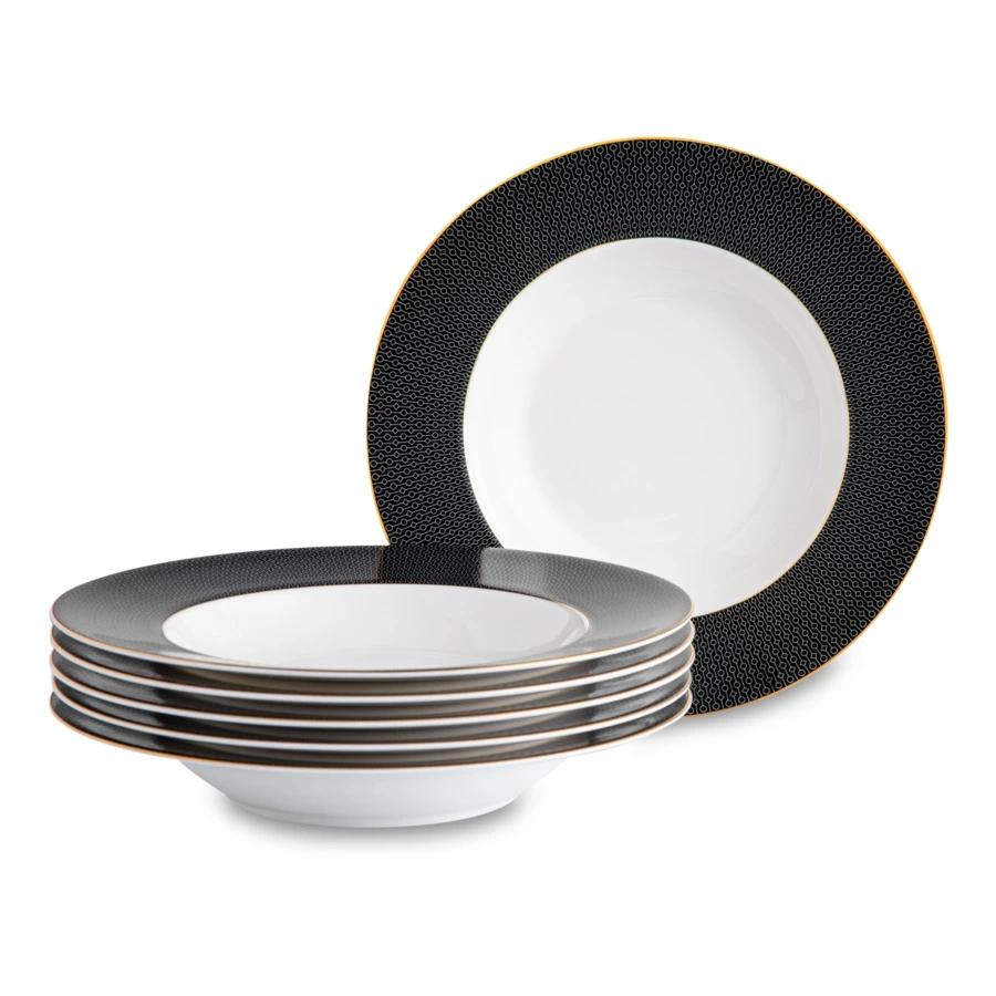 Набор тарелок суповых Mix&Match Home Вола 23,5 см, 6 шт, фарфор