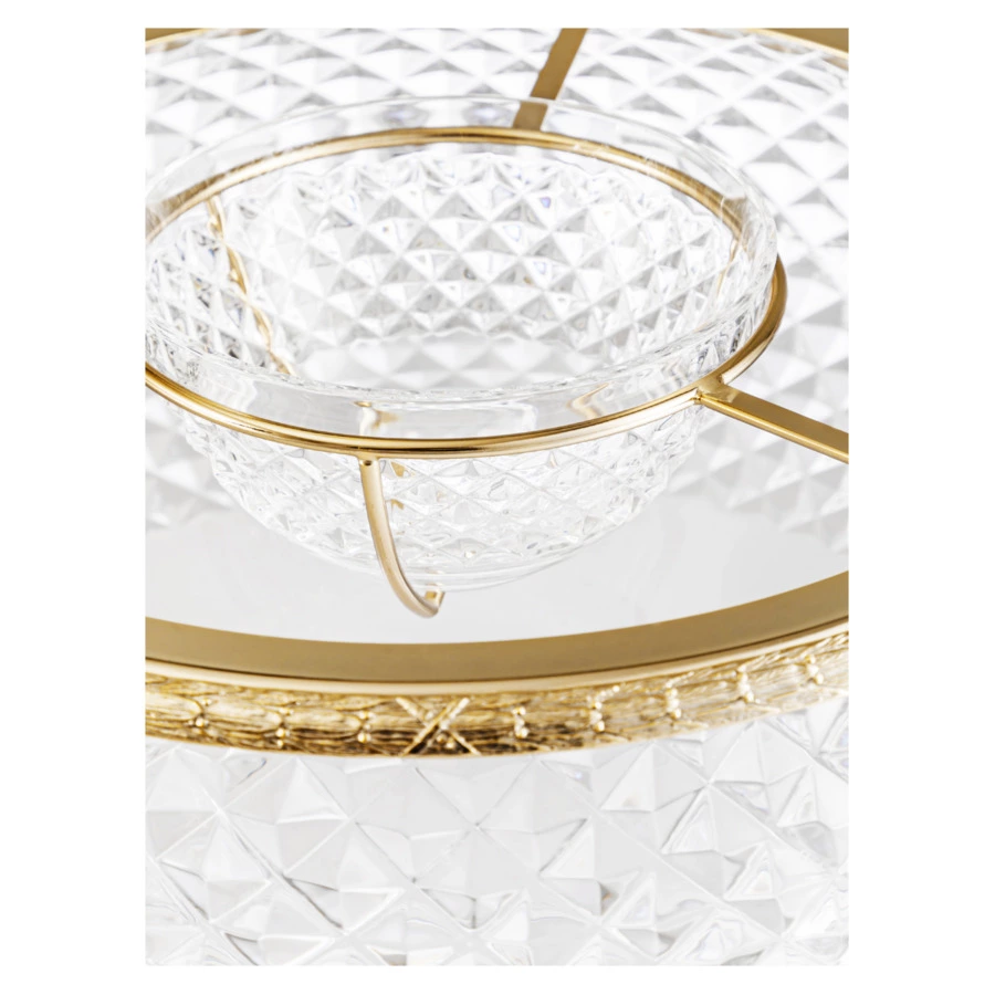 Икорница Cristal de Paris Золото 30х17,5 см