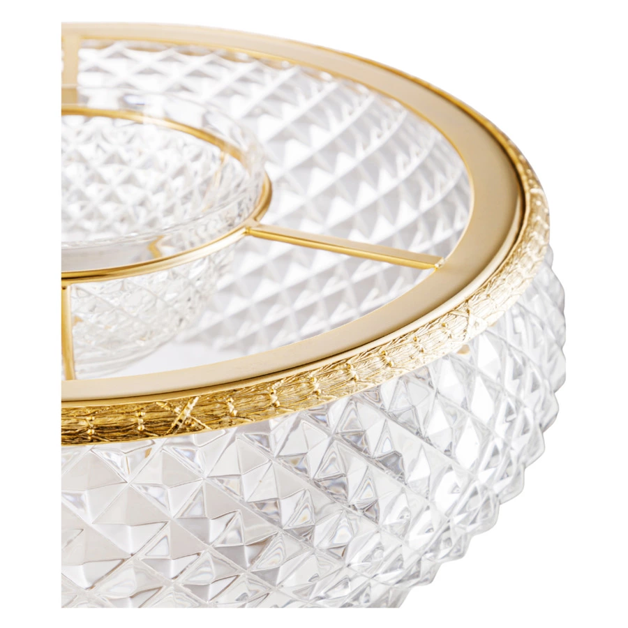 Икорница Cristal de Paris Золото 30х17,5 см