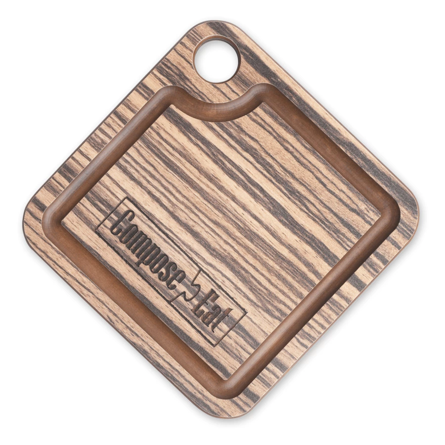 Подставка под кружку ComposeEat Fashion 10х10 см, композит, зебрано натуральный