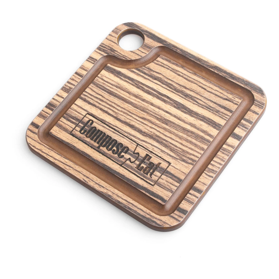 Подставка под кружку ComposeEat Fashion 10х10 см, композит, зебрано натуральный