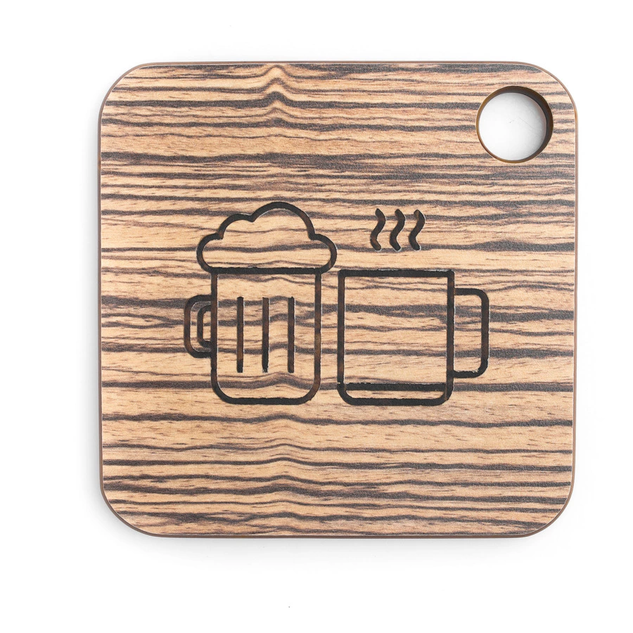 Подставка под кружку ComposeEat Fashion 10х10 см, композит, зебрано натуральный