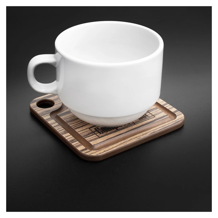 Подставка под кружку ComposeEat Fashion 10х10 см, композит, зебрано натуральный