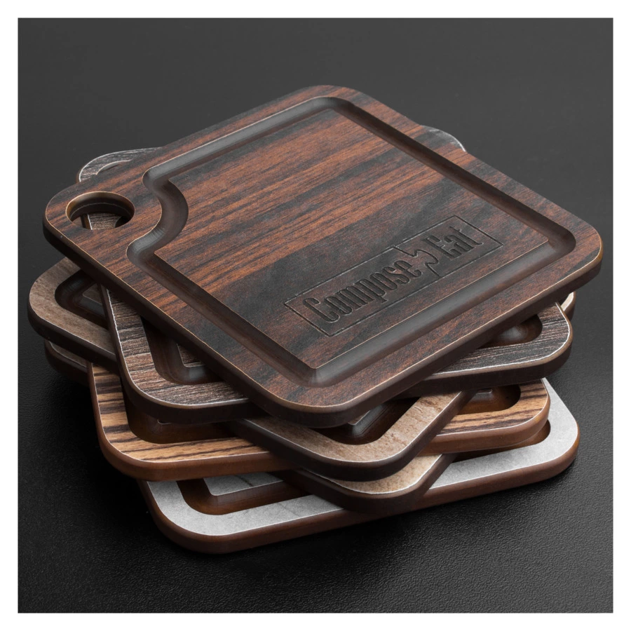 Подставка под кружку ComposeEat Fashion 10х10 см, композит, зебрано натуральный