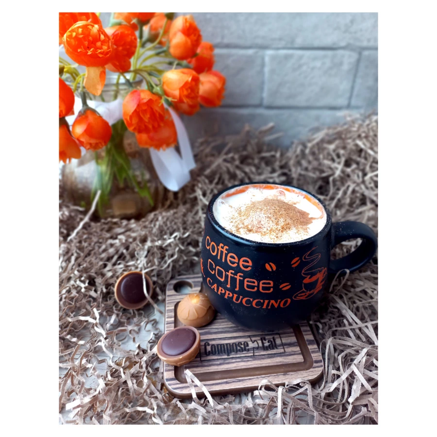 Подставка под кружку ComposeEat Fashion 10х10 см, композит, зебрано натуральный