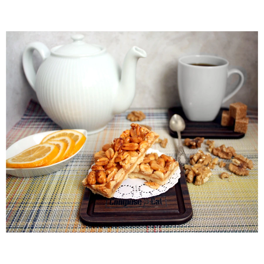 Подставка под кружку ComposeEat Fashion 10х10 см, композит, орех