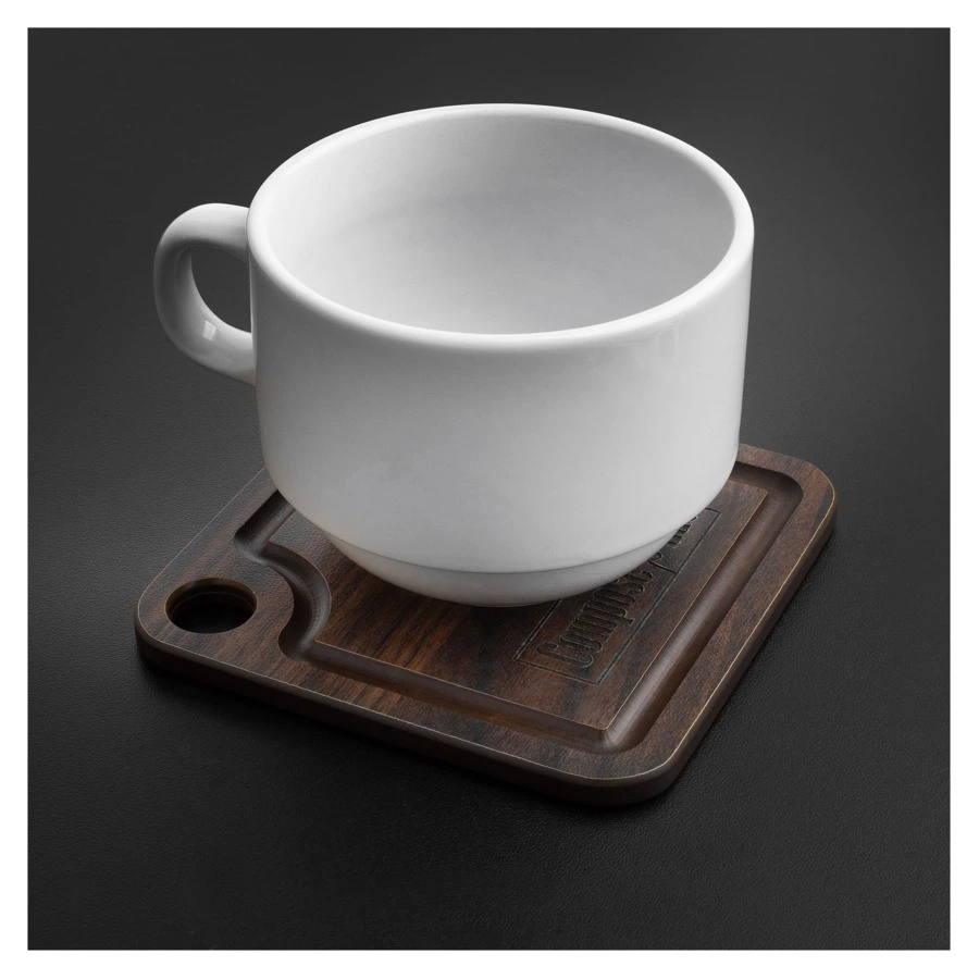 Подставка под кружку ComposeEat Fashion 10х10 см, композит, орех