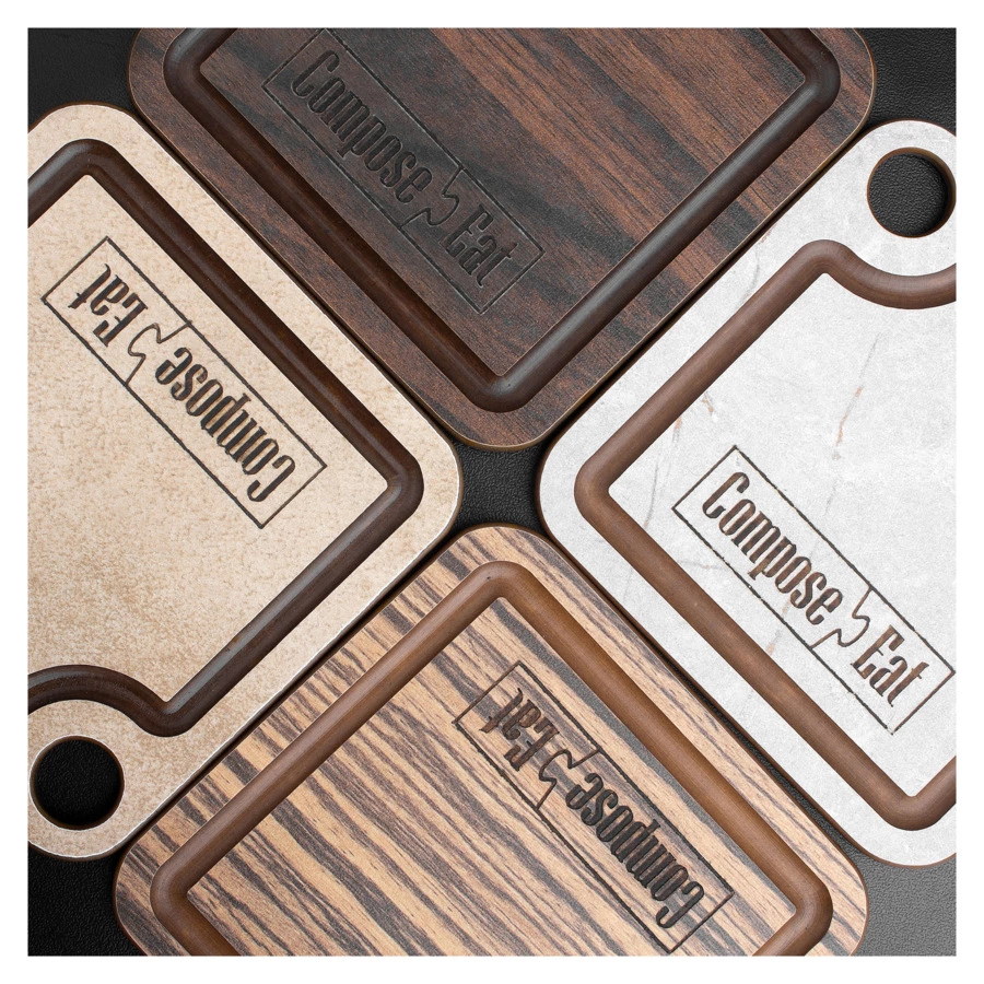 Подставка под кружку ComposeEat Fashion 10х10 см, композит, орех