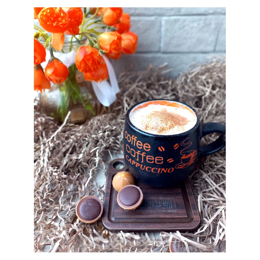 Подставка под кружку ComposeEat Fashion 10х10 см, композит, орех