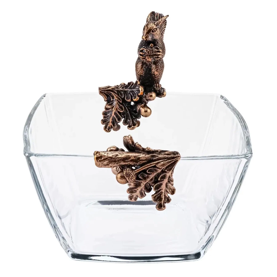 Чаша для орехов Кольчугинский мельхиор Белка, медь