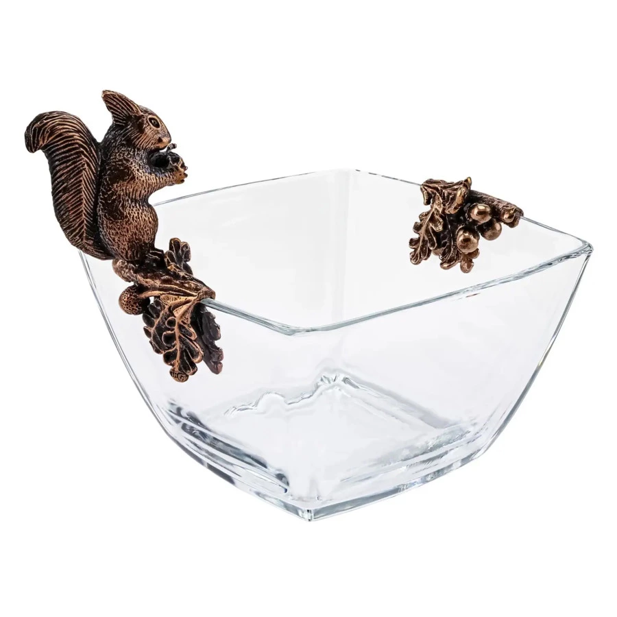 Чаша для орехов Кольчугинский мельхиор Белка, медь