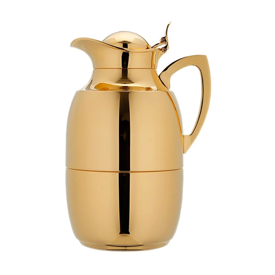Термокувшин вакуумный со стеклянной колбой Alfi Juwel 1 л, золотой, сталь нержавеющая, п/к (579059)
