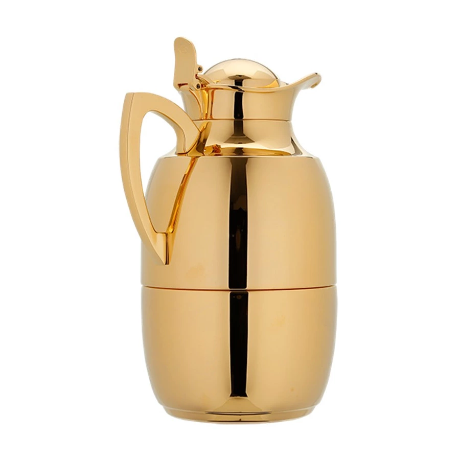 Термокувшин вакуумный со стеклянной колбой Alfi Juwel 1 л, золотой, сталь нержавеющая, п/к (579059)