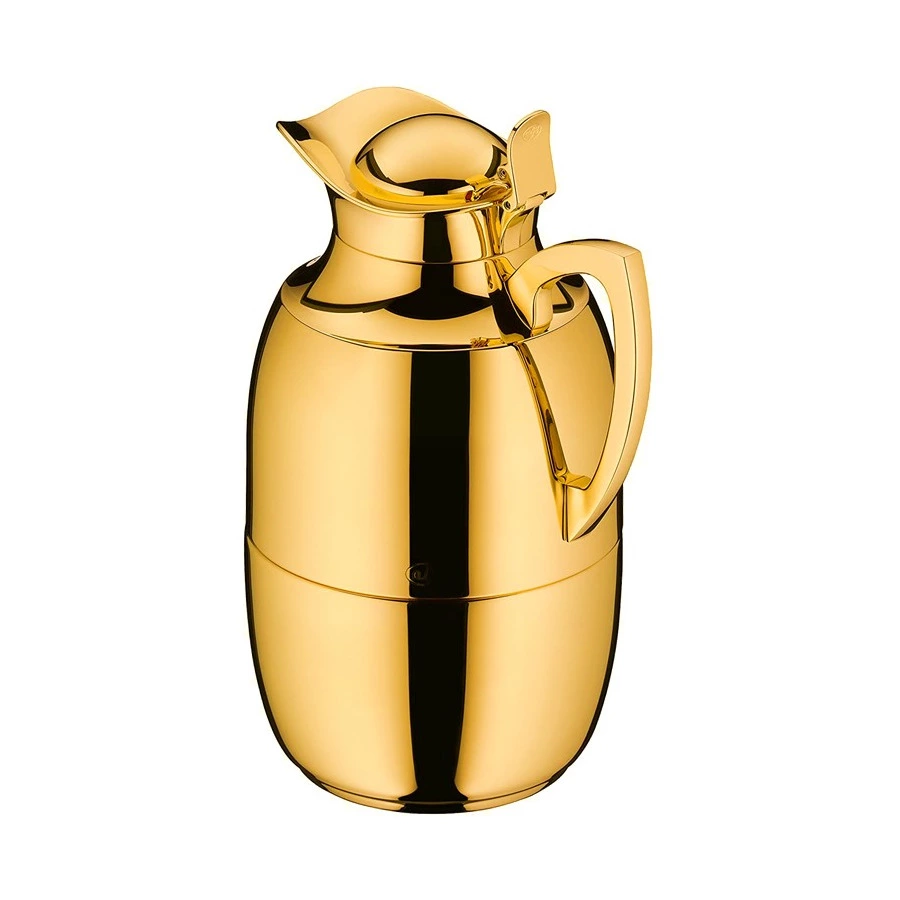 Термокувшин вакуумный со стеклянной колбой Alfi Juwel 1 л, золотой, сталь нержавеющая, п/к (579059)