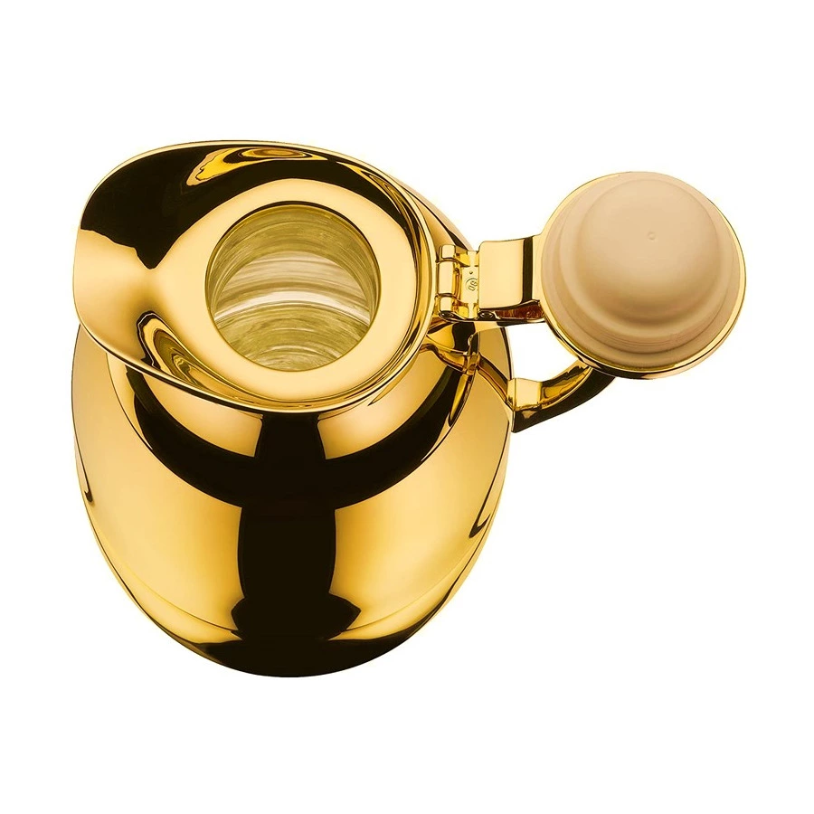 Термокувшин вакуумный со стеклянной колбой Alfi Juwel 1 л, золотой, сталь нержавеющая, п/к (579059)