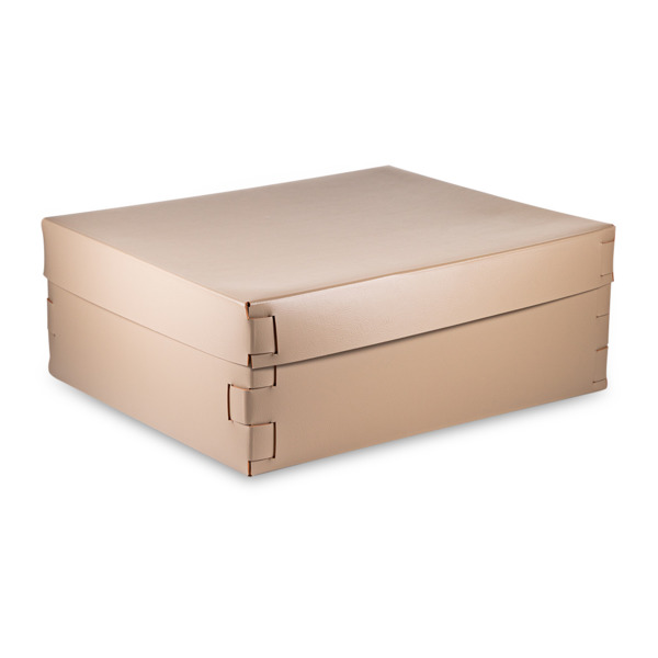 Коробка ADJ Snob 36x30х13,5 см, кожа натуральная, капучино, п/к - Sale