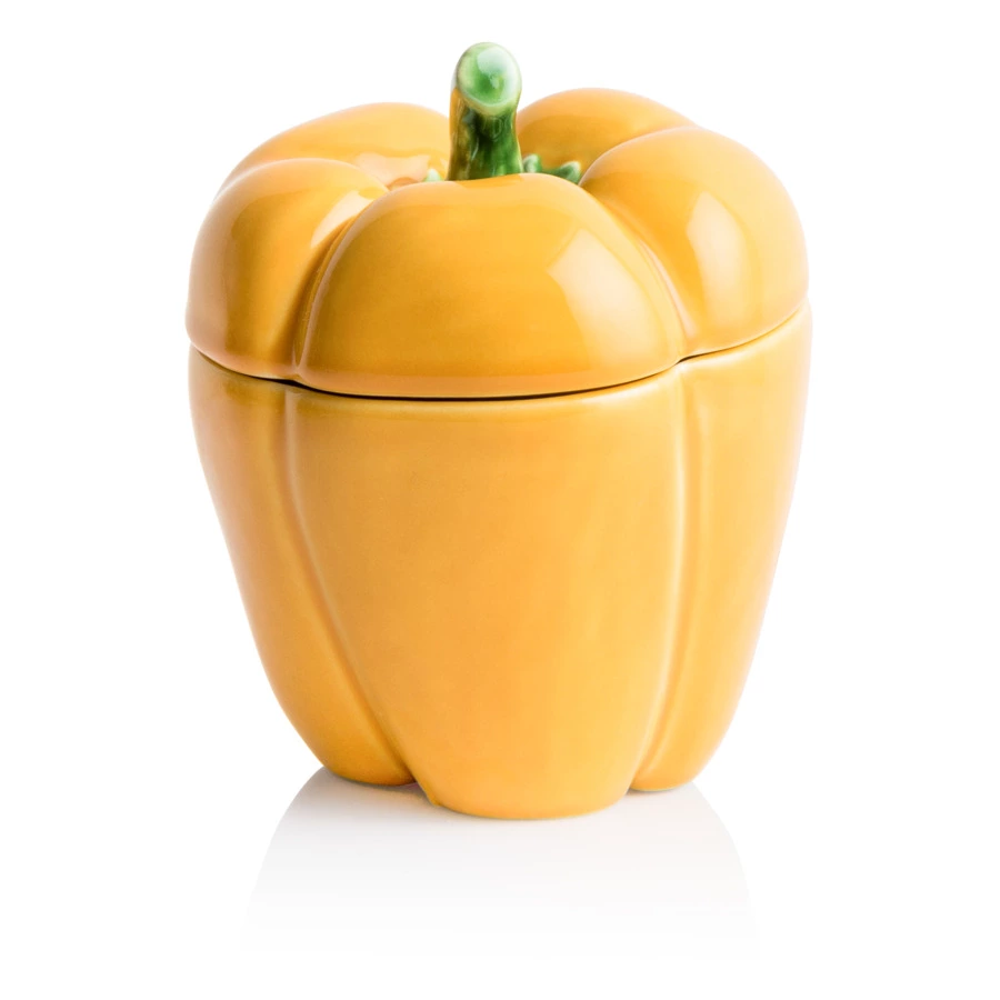 Емкость с крышкой Bordallo Pinheiro Перец 12,5 см, керамика, желтый