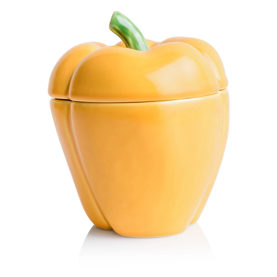 Емкость с крышкой Bordallo Pinheiro Перец 12,5 см, керамика, желтый