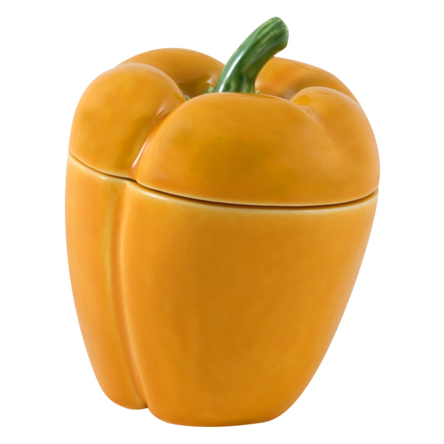 Емкость с крышкой Bordallo Pinheiro Перец 12,5 см, керамика, желтый