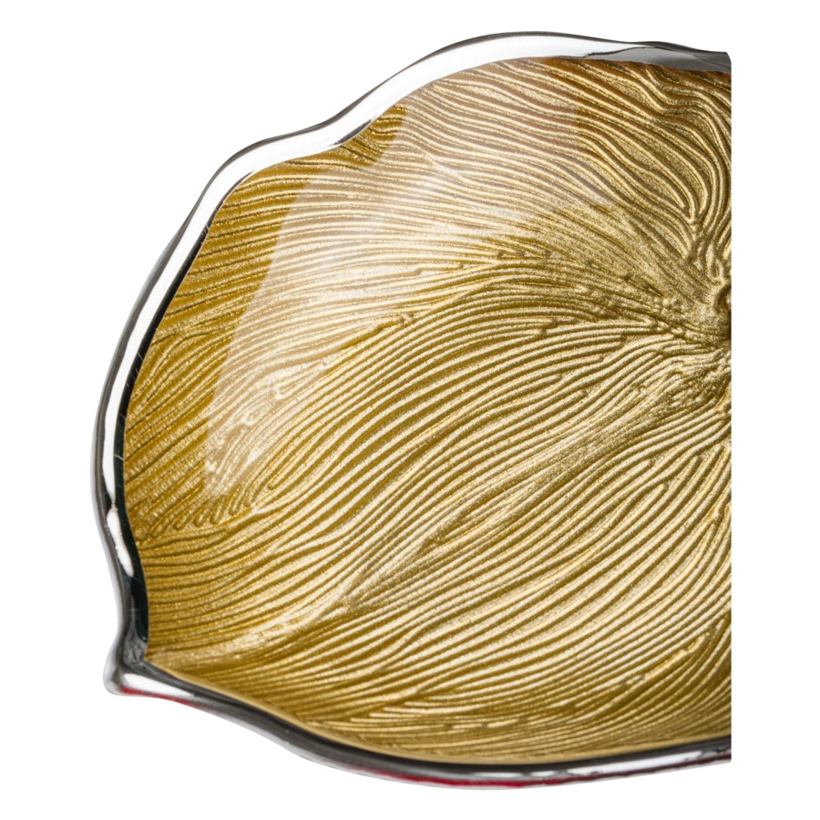 Чаша Argenesi Foglia 15 см, золотая, стекло