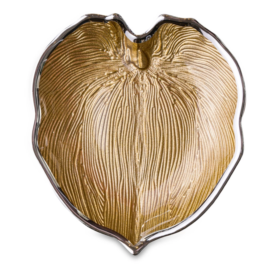 Чаша Argenesi Foglia 15 см, золотая, стекло