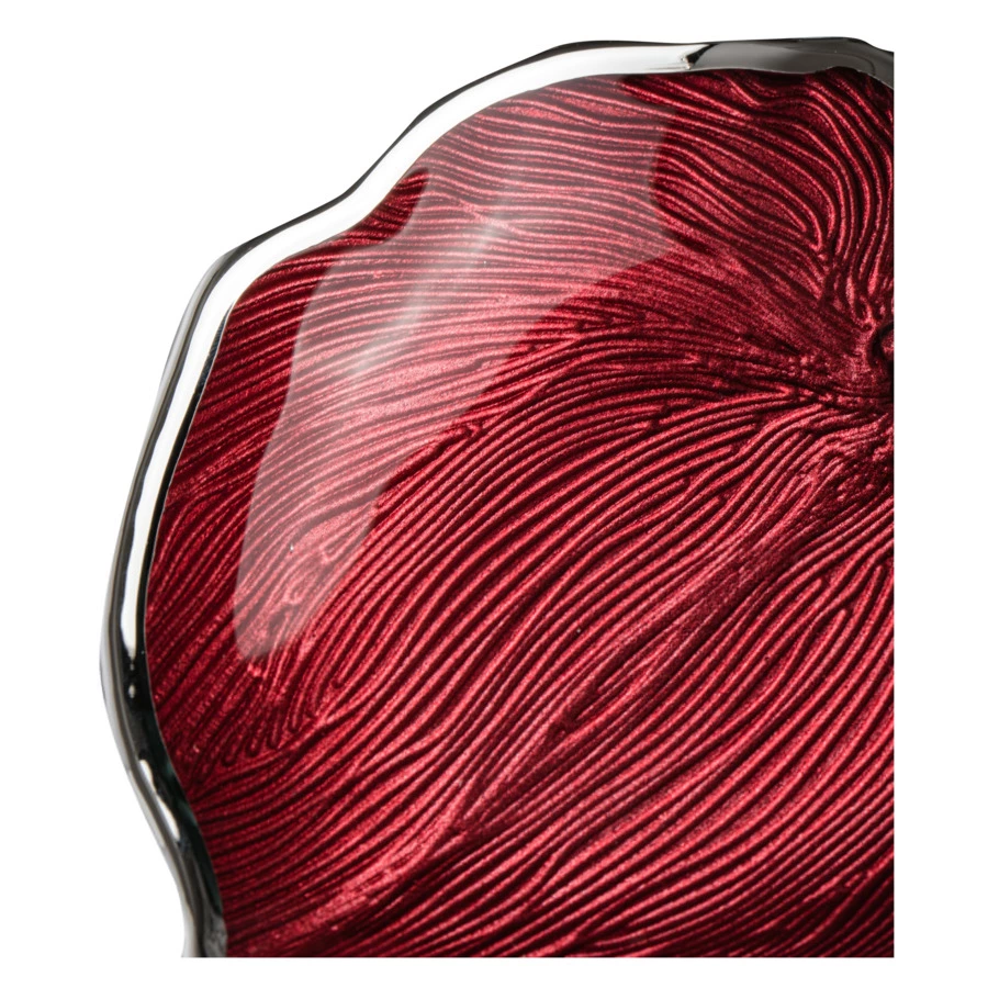 Чаша Argenesi Foglia 15 см, красная, стекло