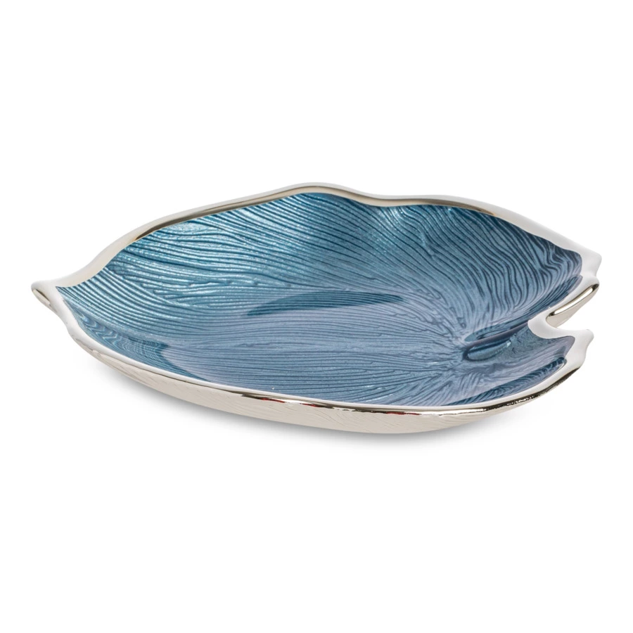 Чаша Argenesi  Foglia 15 см, небесно-голубая, стекло