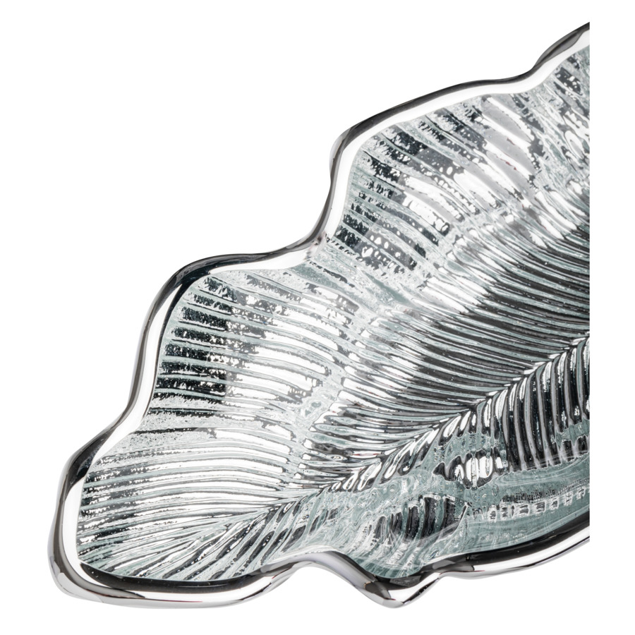 Чаша Argenesi Foglia 15 см, серебристая, стекло