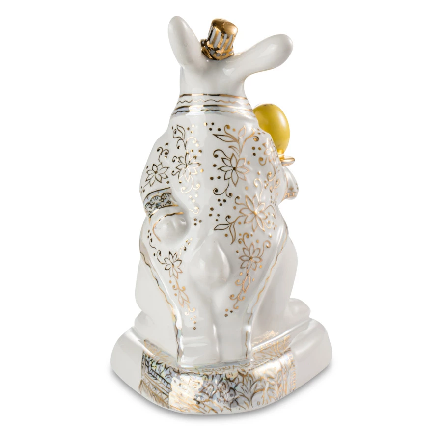 Скульптура Франц Гарднер в Вербилках Кролик Дворецкий белая, фарфор, п/к