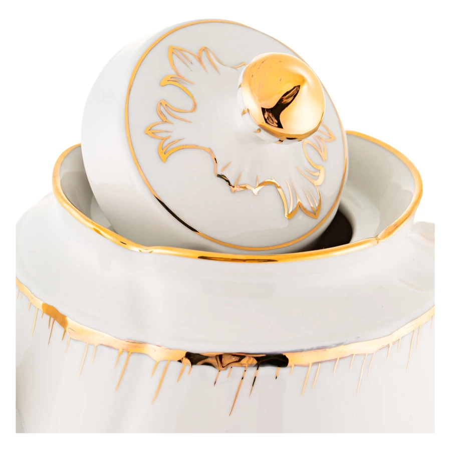 Сервиз чайный Франц Гарднер в Вербилках Кузнецовский на 6 персон 15 предметов, позолота, фарфор