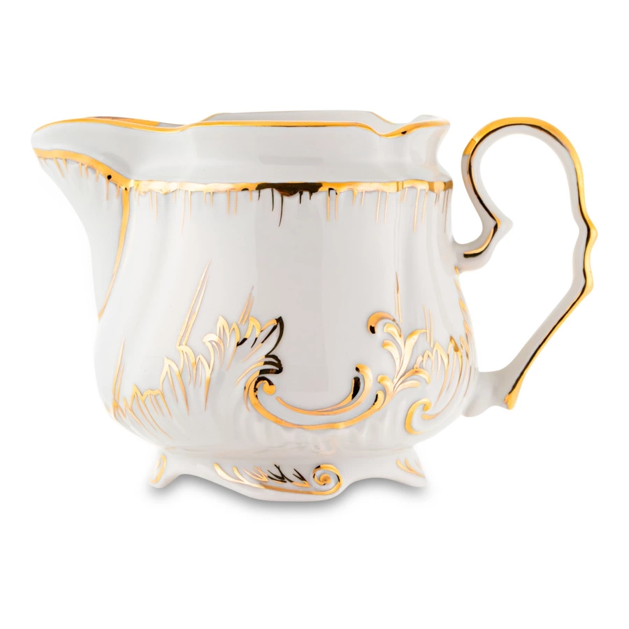 Сервиз чайный Франц Гарднер в Вербилках Кузнецовский на 6 персон 15 предметов, позолота, фарфор