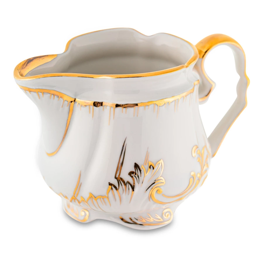 Сервиз чайный Франц Гарднер в Вербилках Кузнецовский на 6 персон 15 предметов, позолота, фарфор