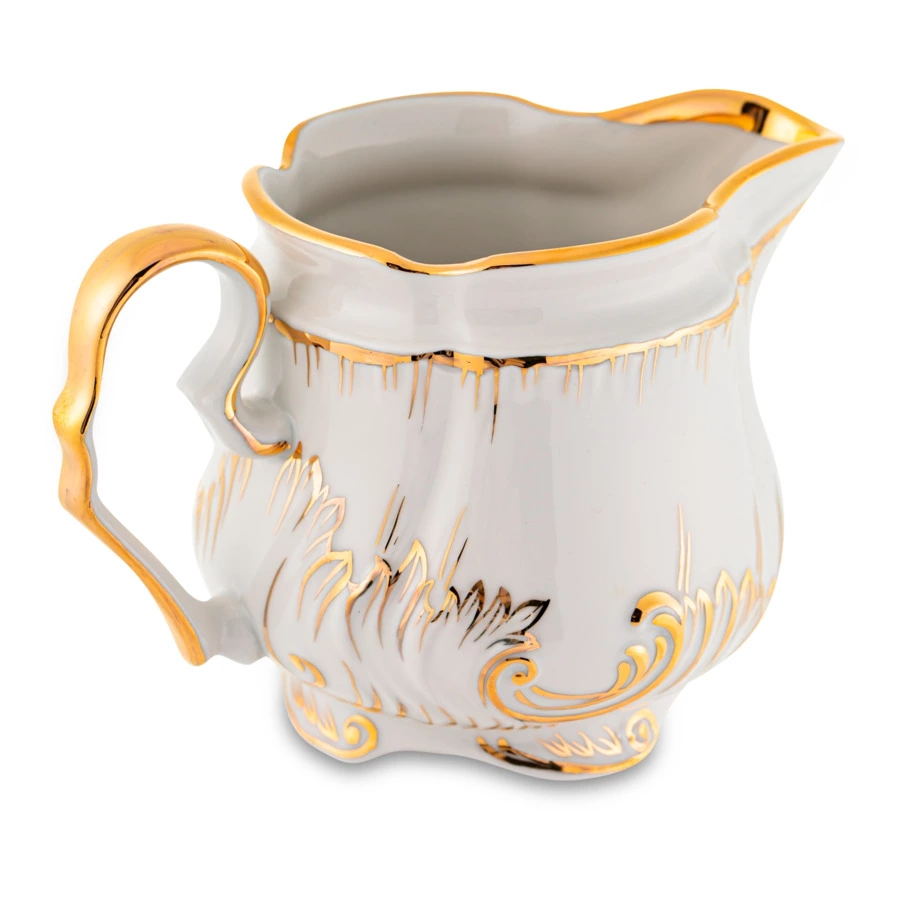 Сервиз чайный Франц Гарднер в Вербилках Кузнецовский на 6 персон 15 предметов, позолота, фарфор