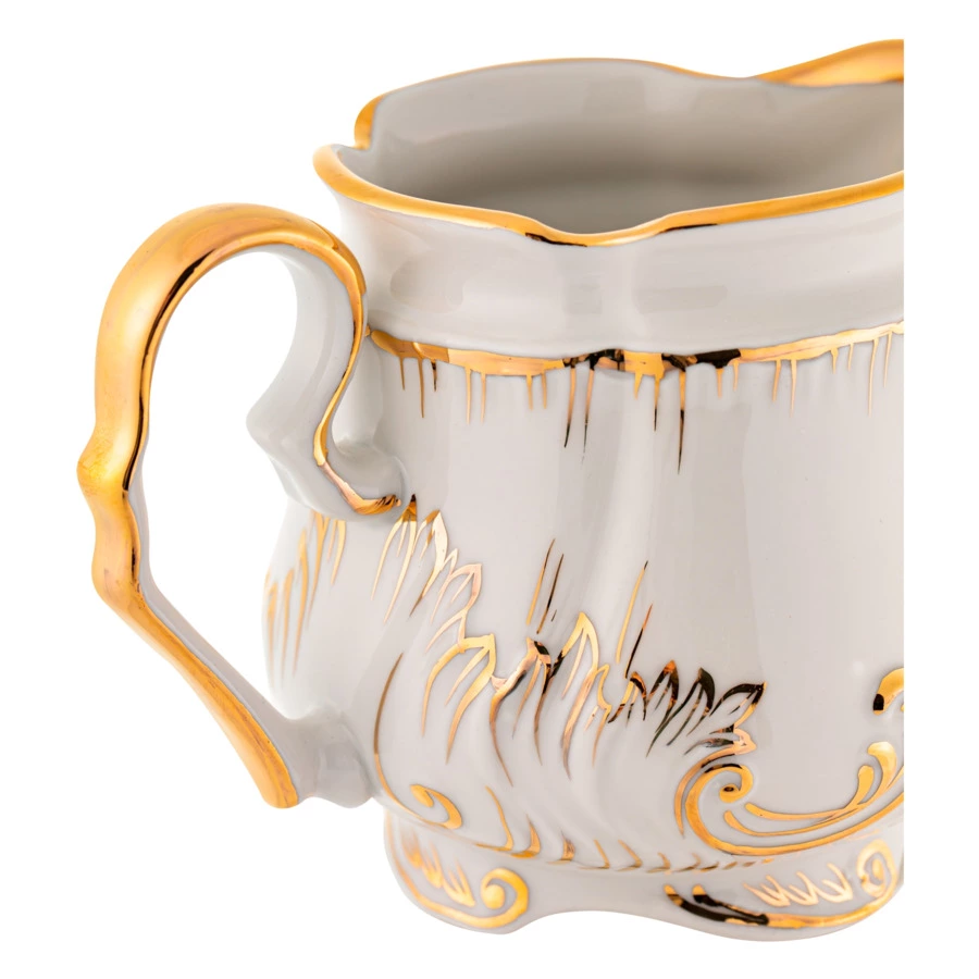 Сервиз чайный Франц Гарднер в Вербилках Кузнецовский на 6 персон 15 предметов, позолота, фарфор