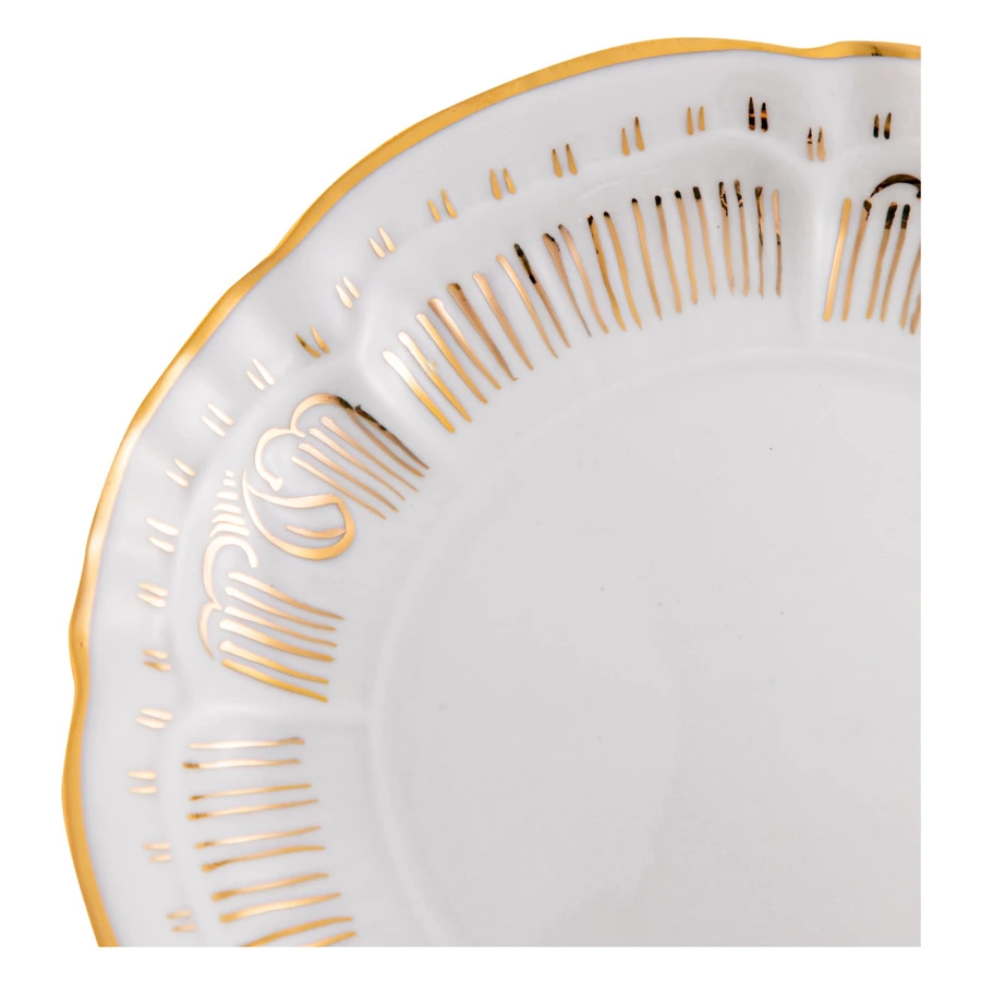 Сервиз чайный Франц Гарднер в Вербилках Кузнецовский на 6 персон 15 предметов, позолота, фарфор