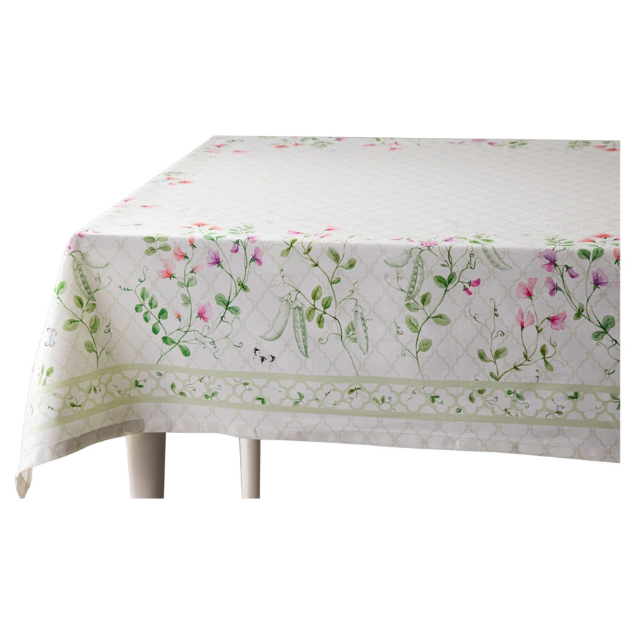 Скатерть прямоугольная Mix&Match Home Душистый горошек 168х250 см, хлопок, п/к