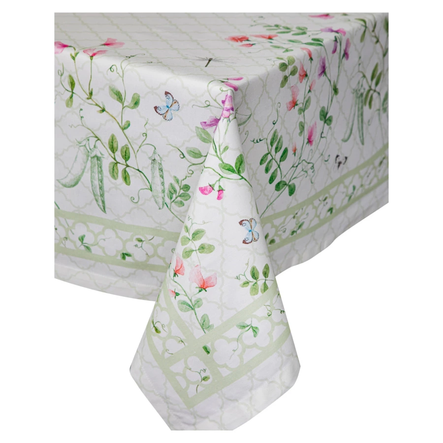 Скатерть прямоугольная Mix&Match Home Душистый горошек 168х250 см, хлопок, п/к