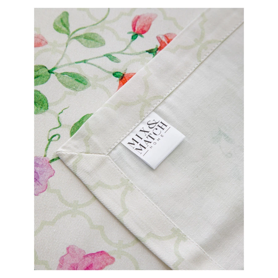 Скатерть прямоугольная Mix&Match Home Душистый горошек 168х250 см, хлопок, п/к